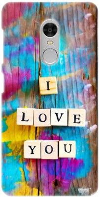 Smutty Back Cover for Mi Redmi Note 4 - I Love You Print(Multicolor, Hard Case, Pack of: 1)