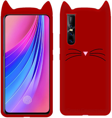 CASE CREATION Back Cover for Vivo V15 Pro(Red, 3D Case, Pack of: 1)