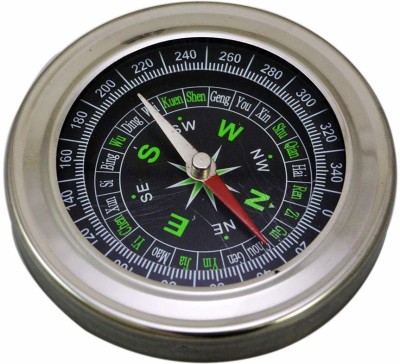 MKINDIACRAFT Stainless Steel Directional Magnetic Compass for Feng Shui / Travel (Black) Compass(Black)