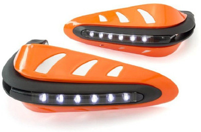 PRTEK Motorbike Handguards Hand Guards for 22mm 7/8 inch Handlebars- orange (universal for bikes) Handlebar Hand Guard(Suzuki, KTM, Kawasaki, Hero, Bajaj)