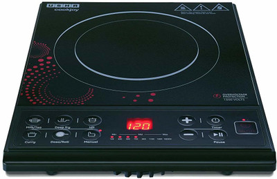 

Usha Cook Joy - 3616 -1600W Induction Cooktop(Black, Push Button)