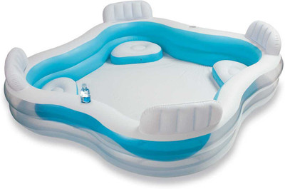 INTEX Swim Center Family Lounge Inflatable Swimming Pool(Blue)