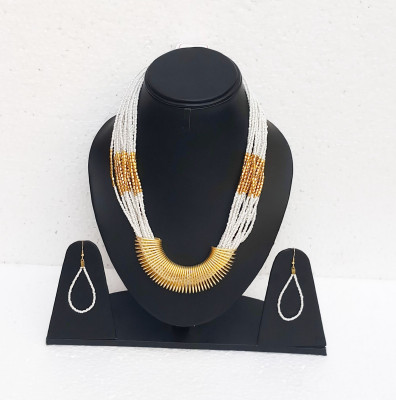 creative group Metal, Plastic Gold-plated Gold, White Jewellery Set(Pack of 1)
