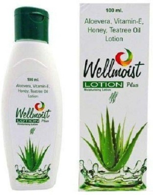 Wellmoist Plus Aloevera, Vitamin E, Honey, Treatree oil Moisturising Lotion(100 ml)