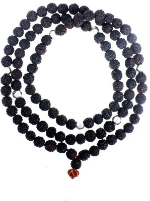 SHIVOHAM Rudraksha Mala with Parad Goli Silk Dori Wood Necklace