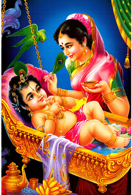 Poster N frame bal roop Kishan ji (baby) UV Textured Decorative Art Print Premium Quality Wall Poster un framed (Rolled) Paper Print(17 inch X 12 inch)