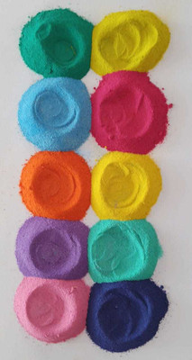 VASU Pack of 10 Rangoli Powder(Multicolor)