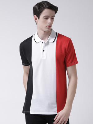 TSX Color Block Men Polo Neck Multicolor T-Shirt