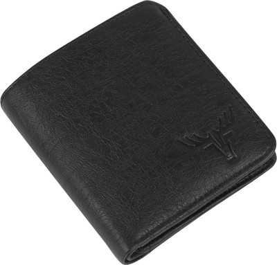 

Accezory Men Black Artificial Leather Wallet(8 Card Slots)