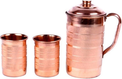 Tiwari Traders tt5647 Jug Glass Set(Copper)