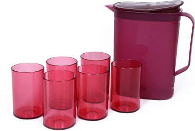 Signoraware 423 Wine Red Jug Glass Set(Plastic) Signoraware 423 Wine Red Jug Glass Set(Plastic)