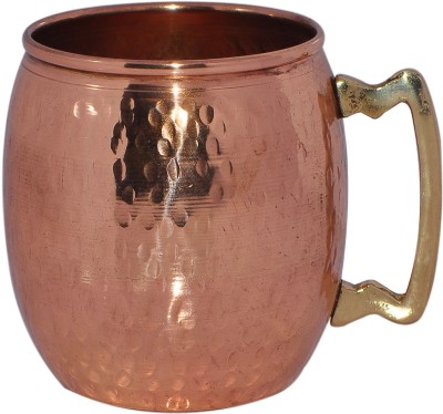 Prisha India Craft 007 Copper Coffee Mug(560 ml)