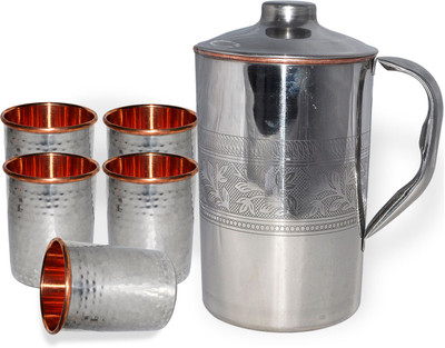 56% OFF on DakshCraft AB1284 Jug Glass Set(Copper) 56% OFF on DakshCraft AB1284 Jug Glass Set(Copper)