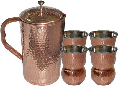 32% OFF on DakshCraft DSCJ010-DSCGL004-4 Jug Glass Set(Copper) 32% OFF on DakshCraft DSCJ010-DSCGL004-4 Jug Glass Set(Copper)