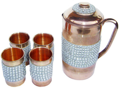 54% OFF on Rastogi Handicrafts scj-4 Jug Glass Set(Copper) 54% OFF on Rastogi Handicrafts scj-4 Jug Glass Set(Copper)
