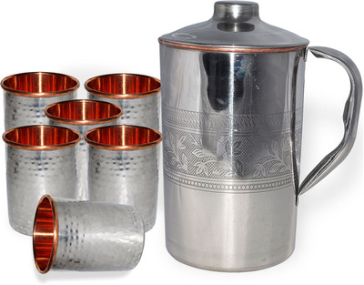 63% OFF on DakshCraft AB1285 Jug Glass Set(Copper) 63% OFF on DakshCraft AB1285 Jug Glass Set(Copper)