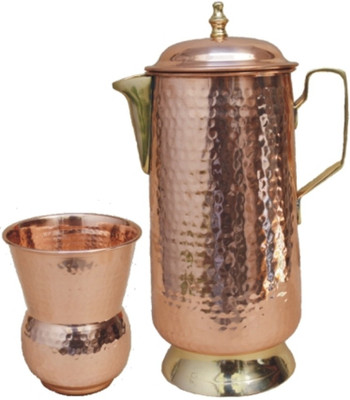 

Veda Home & Lifestyle VEDA COPPER HAMMERED JUG SET Water Jug Set(2.300 L, Pack of 2)