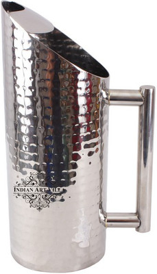 

IndianArtVilla Hammered Serving Pitcher Water Jug(1 L)