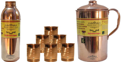 

Indian Craft Villa Water Jug Set(4.6 L, Pack of 8)