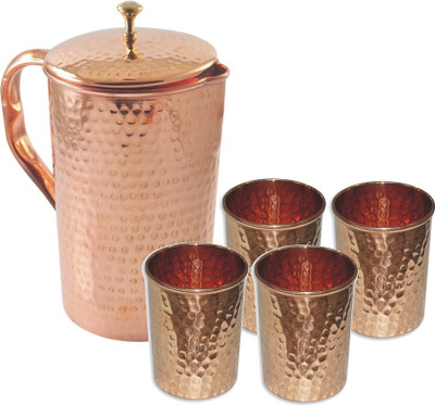 

Veda Home & Lifestyle COPPER HAMMERED JUG SET 1.5 L Water Jug Set(1.5 L, Pack of 5)