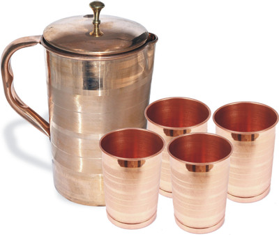 

Veda Home & Lifestyle COPPER JUG SET LARGE Water Jug Set(2 L, Pack of 5)