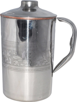 

Prisha India Craft (Set of 4) (1600 ml) Embossed Design for Health Benefits Ayurveda Healing Capacity 1.6 L Water Jug(1.7 L)