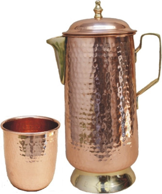 

Veda Home & Lifestyle VEDA COPPER HAMMERED JUG SET Water Jug Set(2.200 L, Pack of 2)