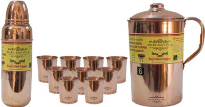 

Indian Craft Villa Water Jug Set(4.6 L, Pack of 8)