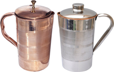 

DakshCraft Handmade Pitcher Set Water Jug(1.7 L, Pack of 2)