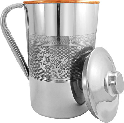 Ankur S.S.Copper Embossed Jug 2 L Water Jug Copper, Steel Ankur S.S.Copper Embossed Jug Pitchers