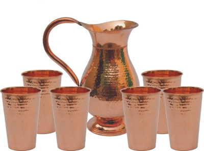 

Veda Home & Lifestyle COPPER HAMMERED Water Jug Set(1.5 L, Pack of 7)