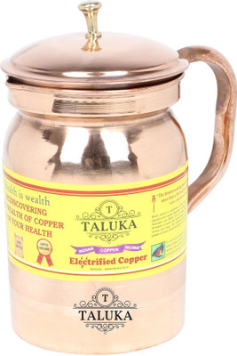 

Taluka (4.15" x 7" Inches) Pure Copper Jug Pitcher Capacity 800 ml Water Jug(0.800 L)