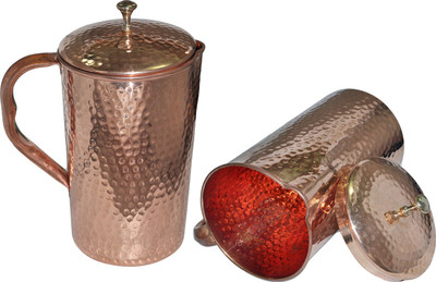 

DakshCraft Hammered Water Jug Set(1.7 L, Pack of 2)