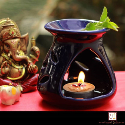 Bright Shop Ceramic Aroma Tealight Diffuser/Oil Burner Pot Flower Design (Blue) With 10 ML Lemongrass Fragrance Oil & 2 Candle (Pack Of 4) Diffuser Set Ceramic Tealight Diffuser(4 x 2.5 ml) Bright Shop Ceramic Aroma Tealight Diffuser/Oil Burner Pot Flower Design (Blue) With 10 ML Lemongrass Fragrance Oil & 2 Candle (Pack Of 4) Diffuser Set Ceramic Tealight Diffuser(4 x 2.5 ml)