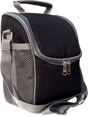 Aafeen Black Waterproof Lunch Bag(Black, 1 L)