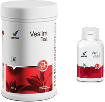 Vestige Veslim Capsules (90 Capsuls ) and veslim tea 150g(2 Items in the set)