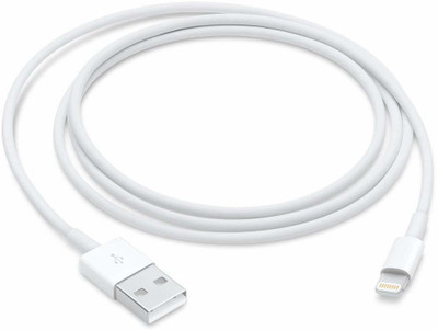 

VIHAAR Lightning To USB Cable Cord 1 Meter Fast Charge and Sync Capabilities Power Cord(Compatible with MOBILE, TABLET, White, Sync and Charge Cable)