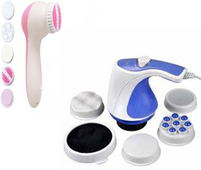WIB 288 5 in 1 Portable Compact Face Massager for Facial & Relax & Spin Tone Handheld Body Massager Best Massager(Multicolor)