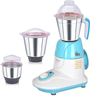 

Jaipan Hero 550 W Mixer Grinder(White & Sky Blue, 3 Jars)