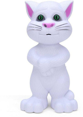 Freshh Club Intelligent Touch Musical Recording Talking cat(White)