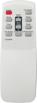 LipiWorld 120 AC Remote Compatible for  Magicool AC Whirlpool Remote Controller(White)