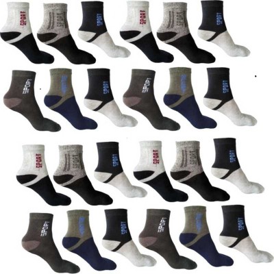 HashKnit Men Color Block Ankle Length(Pack of 12)