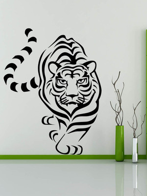 ALLURE 58 cm Tiger Self Adhesive Sticker(Pack of 1)