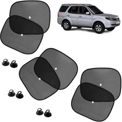 DvineAutoFashionZ Side Window Sun Shade For Tata Safari(Black)