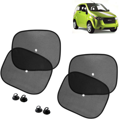 DvineAutoFashionZ Side Window Sun Shade For Mahindra Reva(Black)