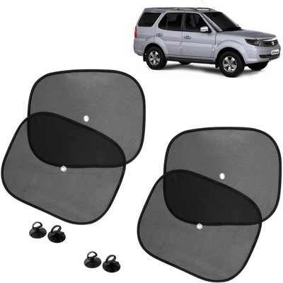 DvineAutoFashionZ Side Window Sun Shade For Tata Safari Storme(Black)