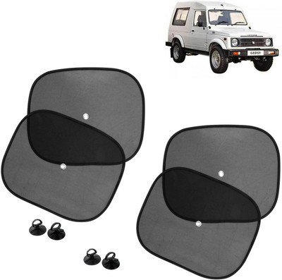 DvineAutoFashionZ Side Window Sun Shade For Maruti Suzuki Gypsy(Black)