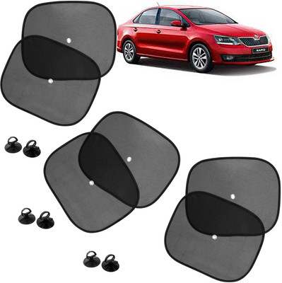 DvineAutoFashionZ Side Window Sun Shade For Skoda Rapid(Black)
