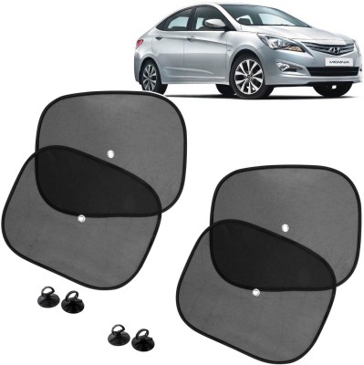 DvineAutoFashionZ Side Window Sun Shade For Hyundai Fluidic Verna(Black)