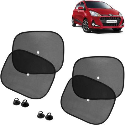 DvineAutoFashionZ Side Window Sun Shade For Hyundai Grand i10(Black)
